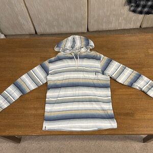 Billabong Striped Hoodie - Blue, Yellow, White